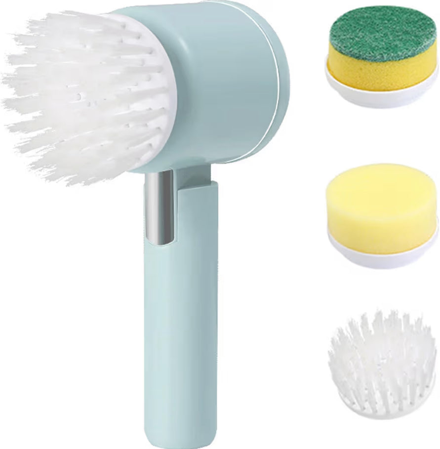 Electric Spin Scrubber - Shower Scrubber,Bathroom Scrubber Electric,for Cleaning Tub, Floor, Tile, Window, Sink, Kitchen Cleaning with 6 Electric Cleaning Brush Head(Green)