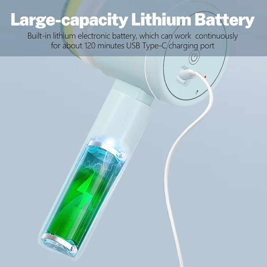 Electric Spin Scrubber - Shower Scrubber,Bathroom Scrubber Electric,for Cleaning Tub, Floor, Tile, Window, Sink, Kitchen Cleaning with 6 Electric Cleaning Brush Head(Green)